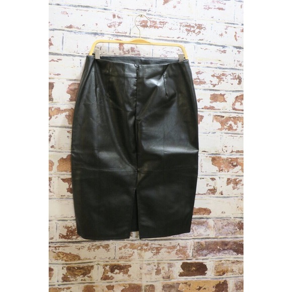 Lulu's She's Irresistible Black Vegan Leather Pencil Skirt - Picture 8 of 11